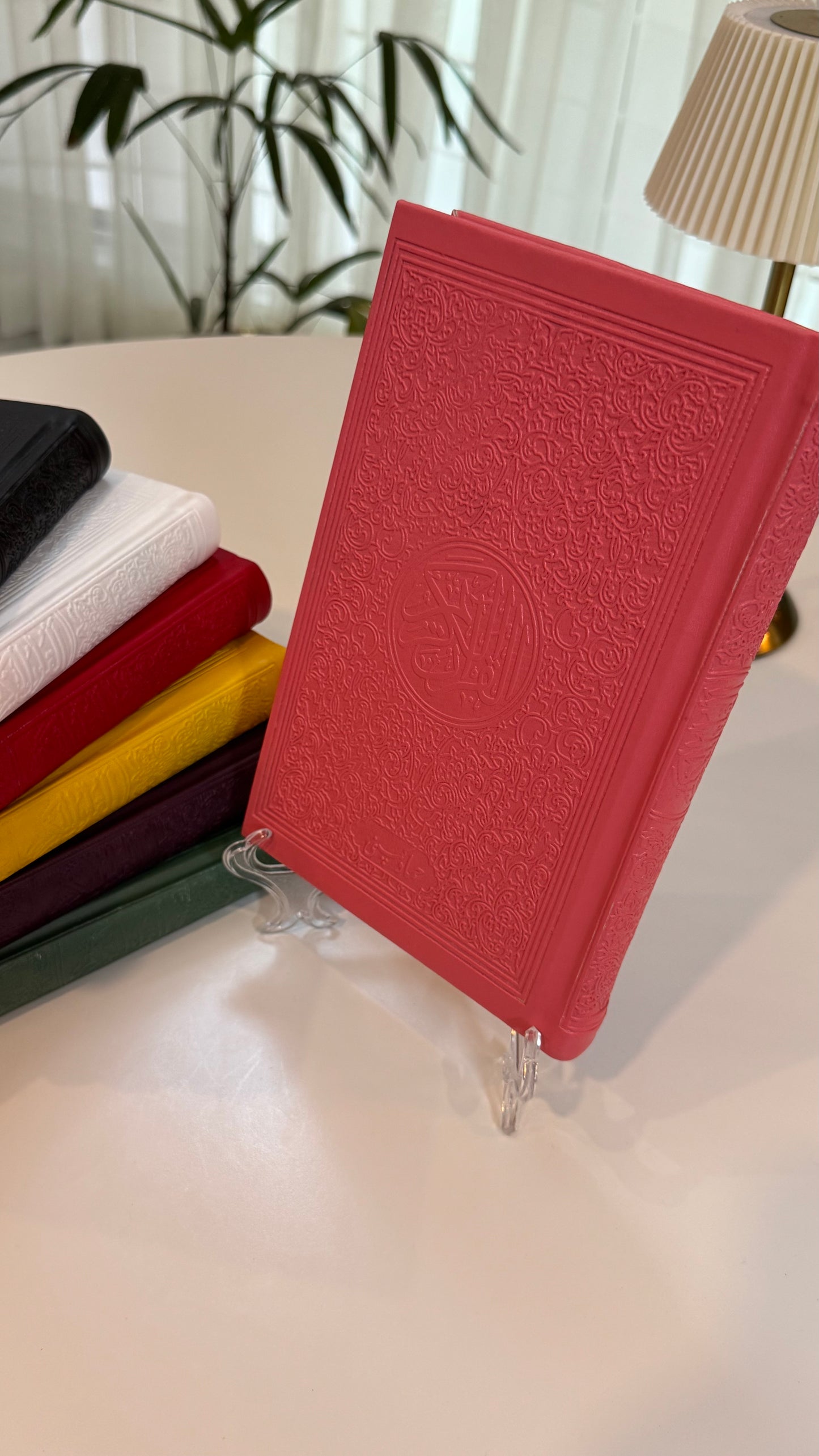 Pink leather rainbow Quran