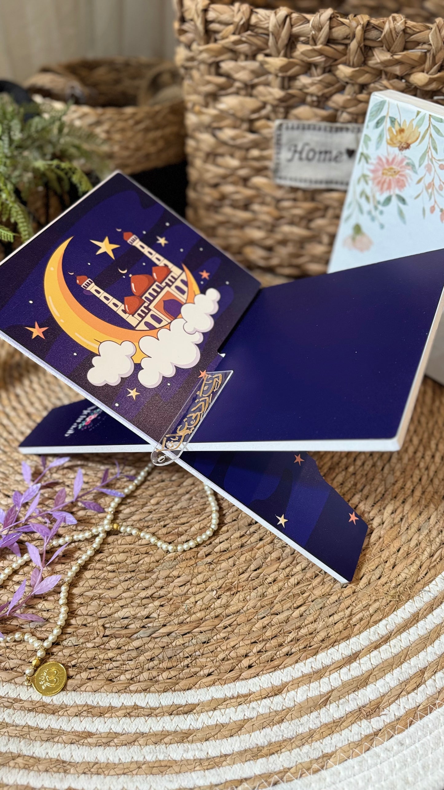 Rk09:purple Rehal with moon and mosque.