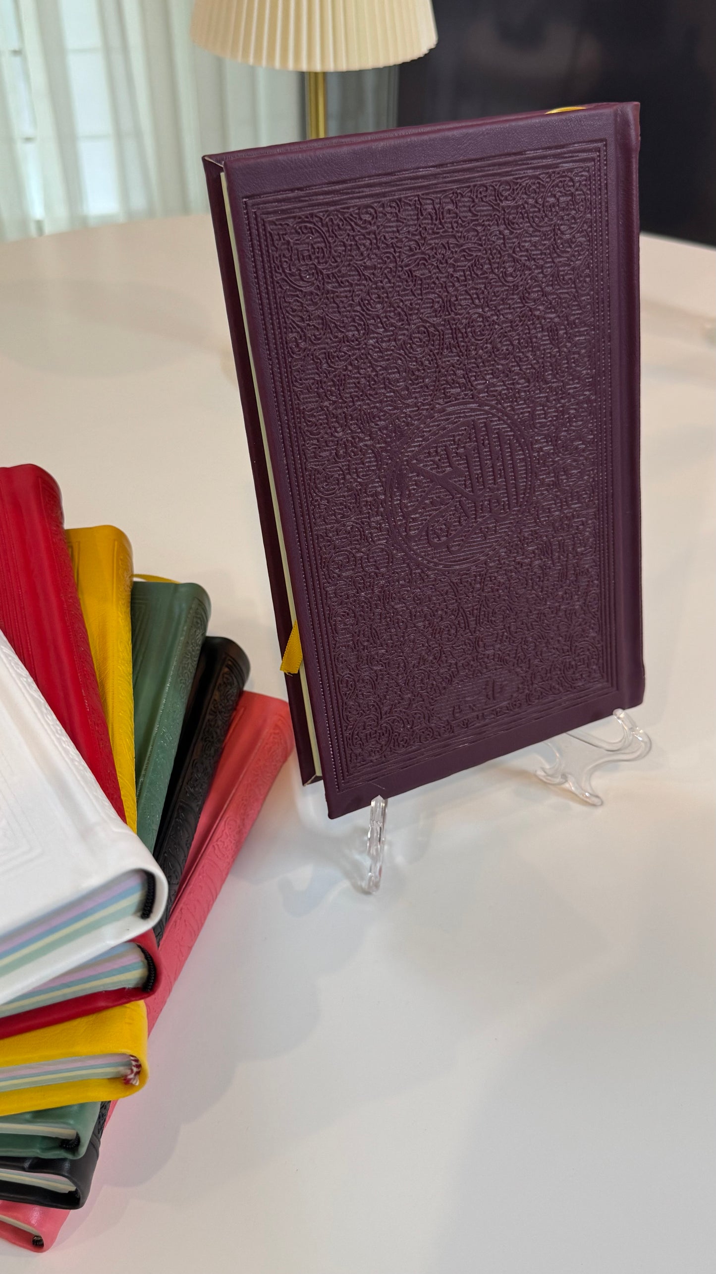 Purple color leather rainbow Quran