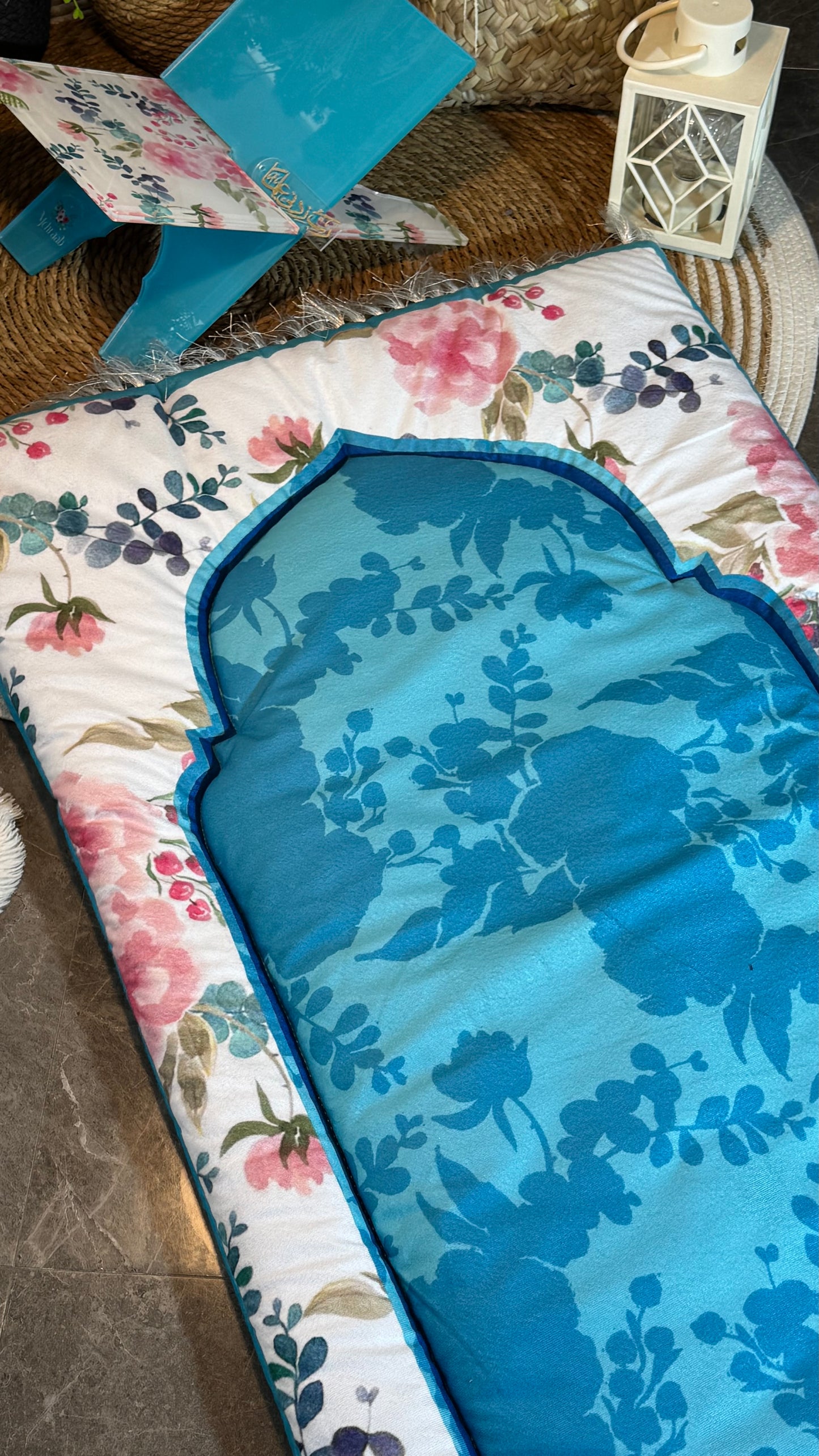Ad07: Petals of Peace – Premium Floral Prayer Mat