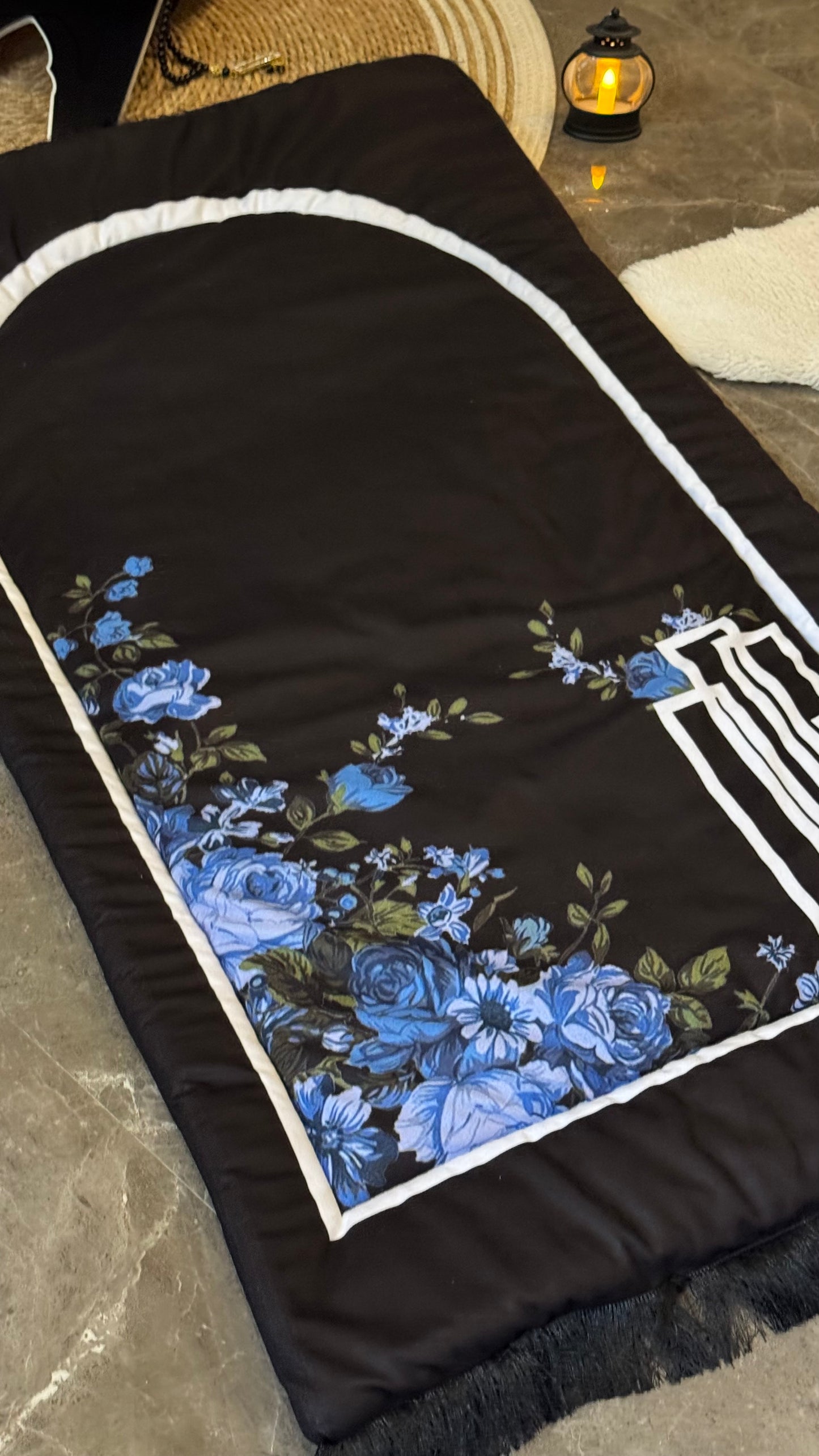 Noir Blue Elegance Adult Prayer Mat