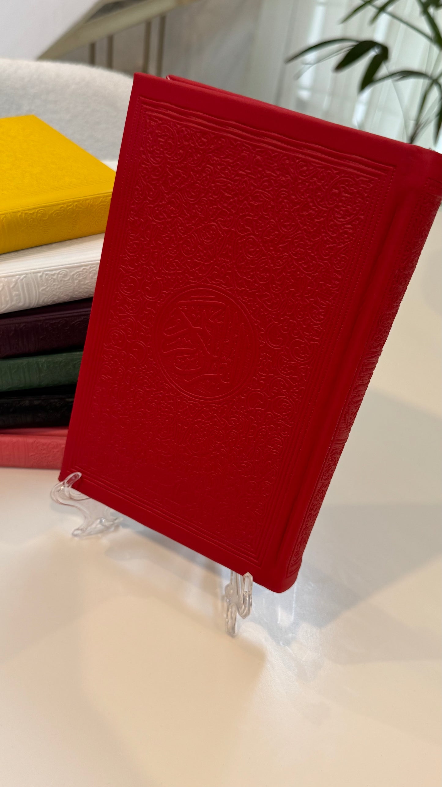 Red-leather rainbow Quran