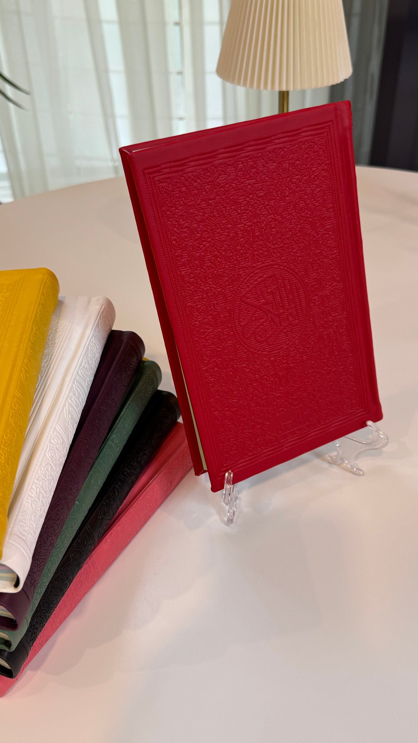 Red-leather rainbow Quran