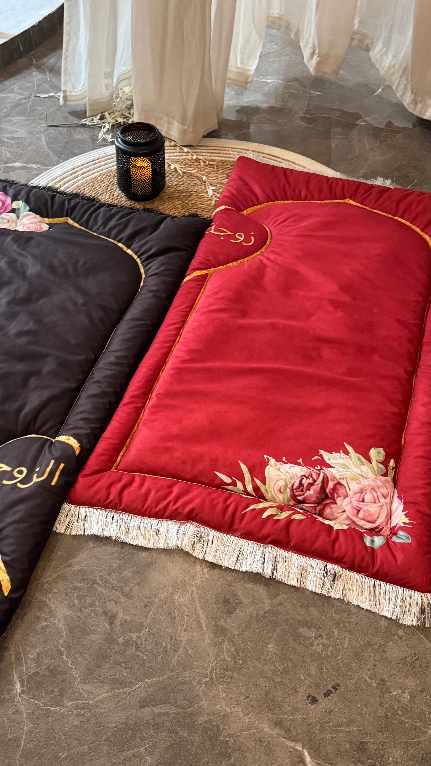 “Forever in Prayer” couple prayer mat.