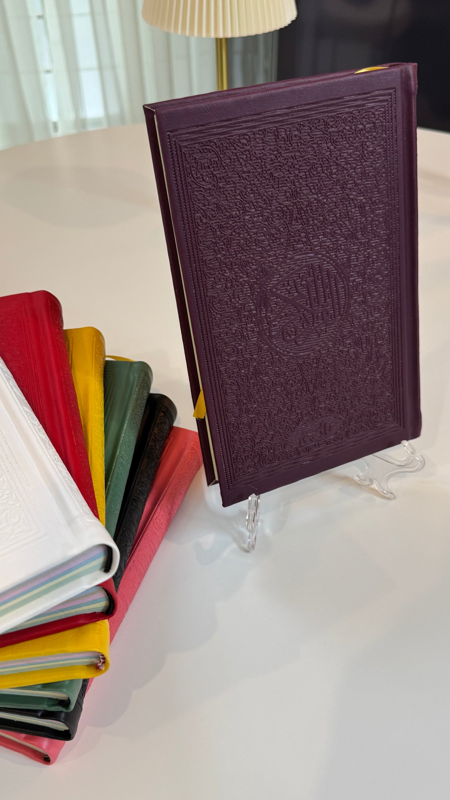 Purple color leather rainbow Quran