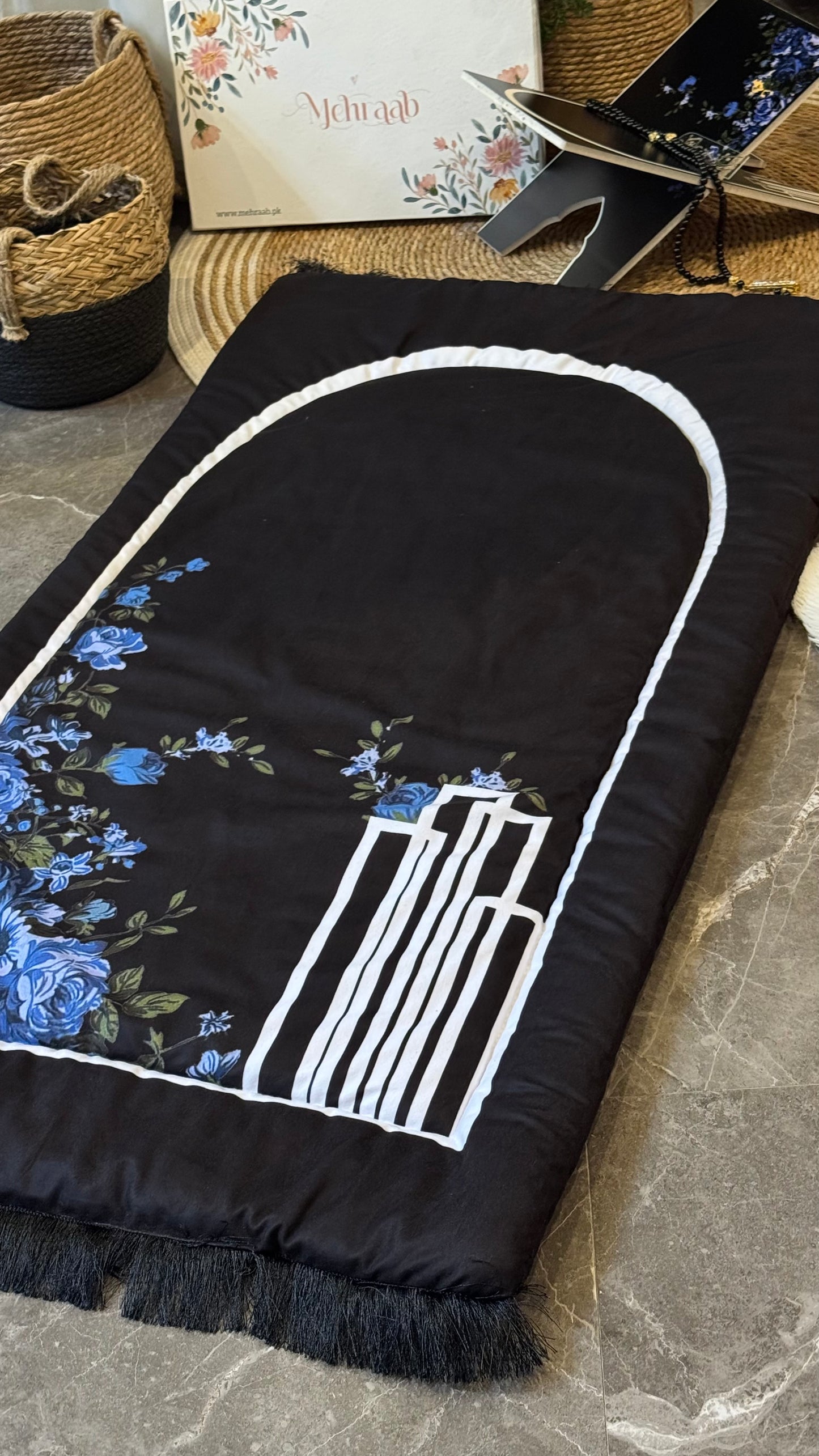 Noir Blue Elegance Adult Prayer Mat