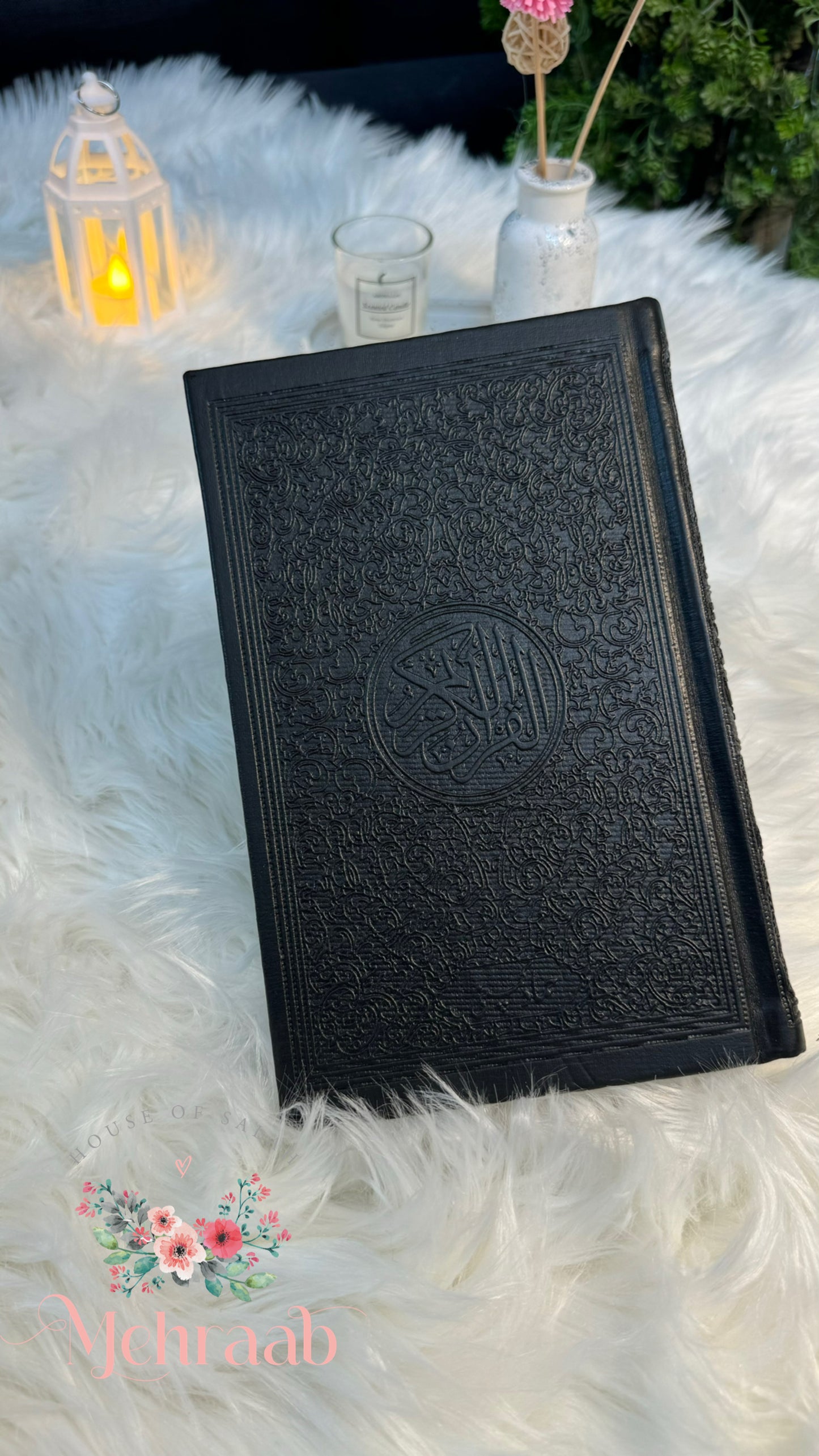 Black color leather rainbow Quran