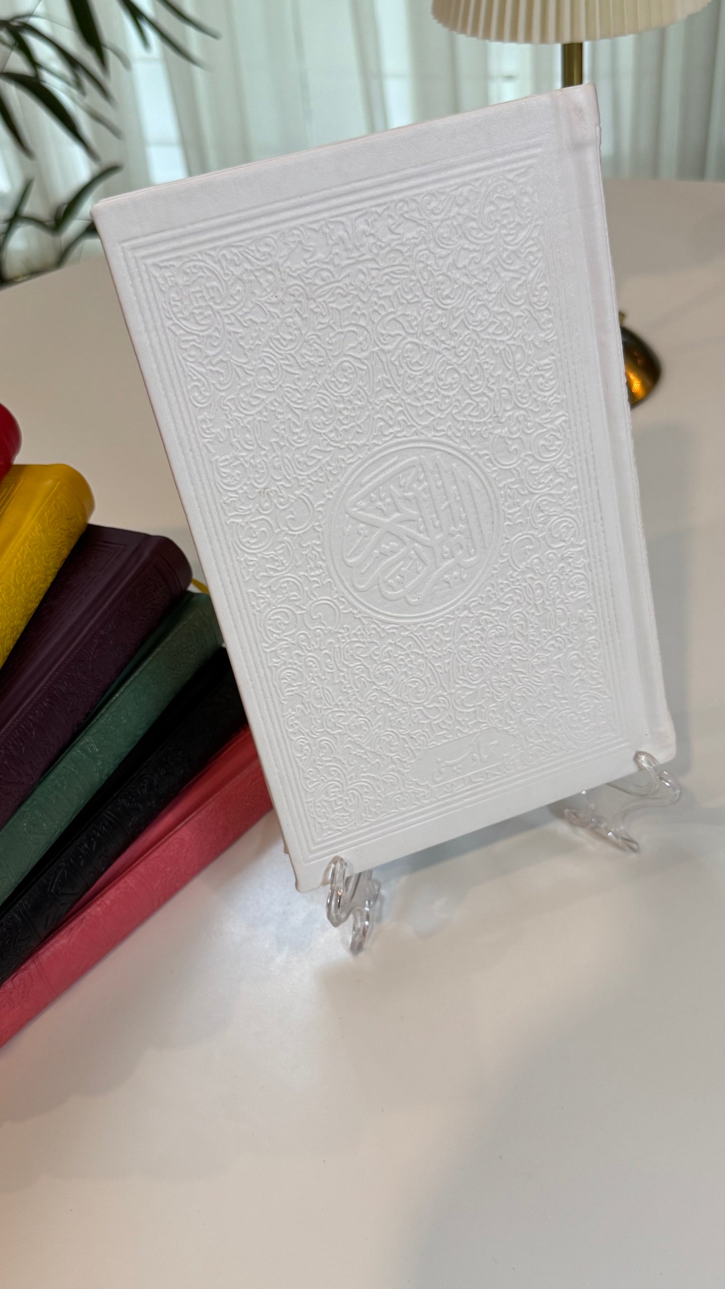 White leather rainbow Quran