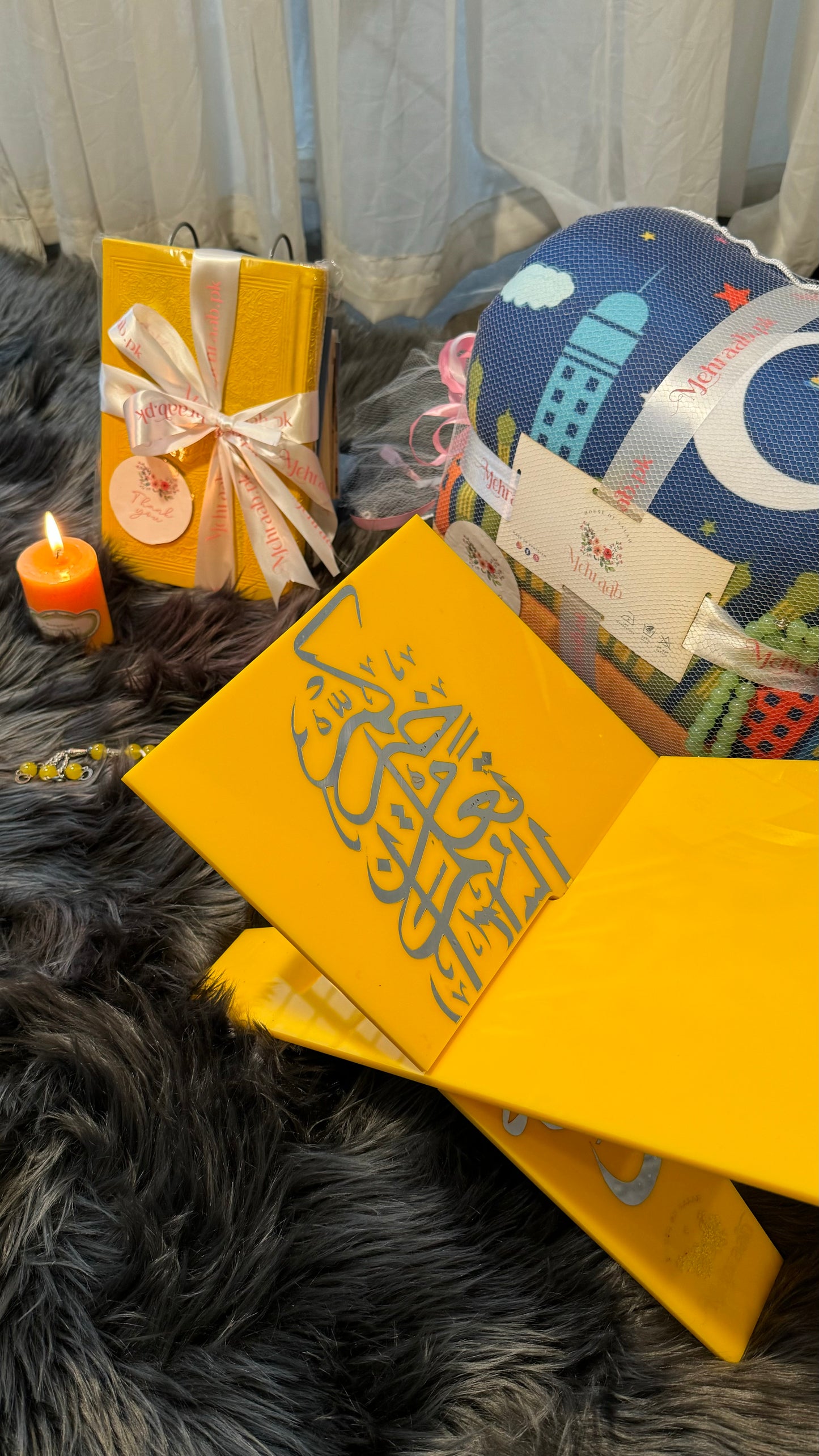 Yellow Rehal /Quran holder