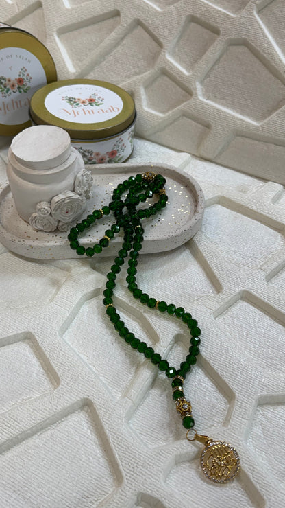 T01: Green colour tasbeeh.