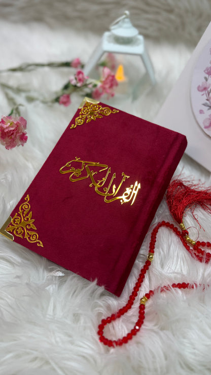 Red velvet Quran pak