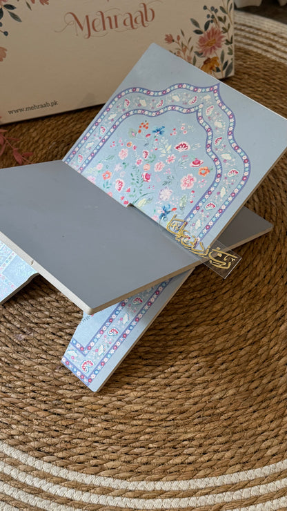 Noor-e-Gul – Lilac Mist blessing bundle ( prayer mat,Rehal,tasbeeh & bookmark)