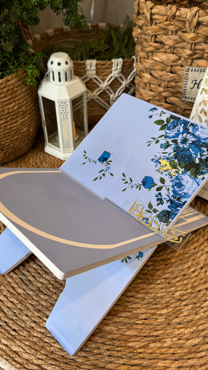 Ad03: Blossom Serenity blessing bundle ( prayer mat, Rehal, tasbeeh & bookmark)