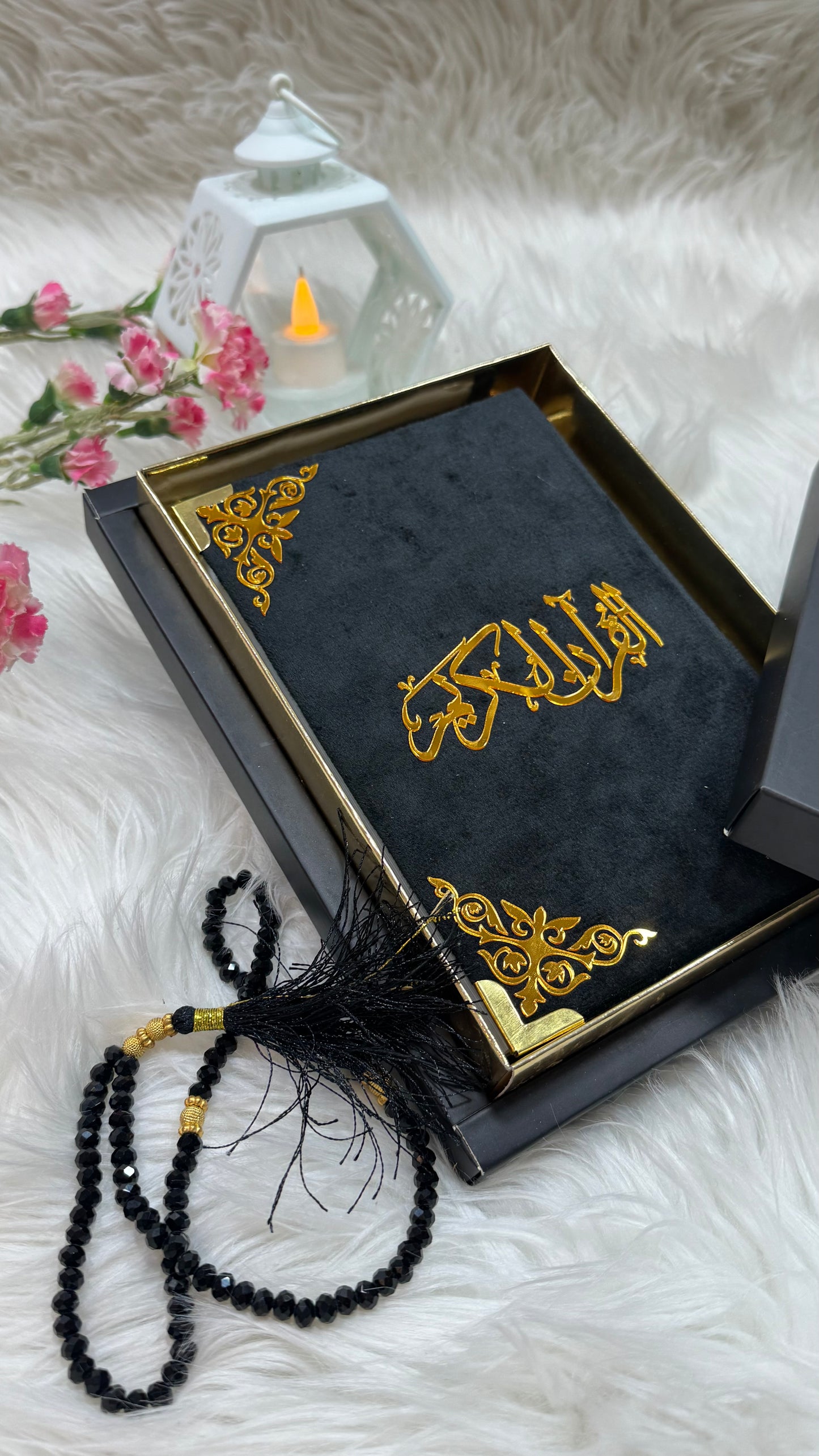 Black velvet Quran pak