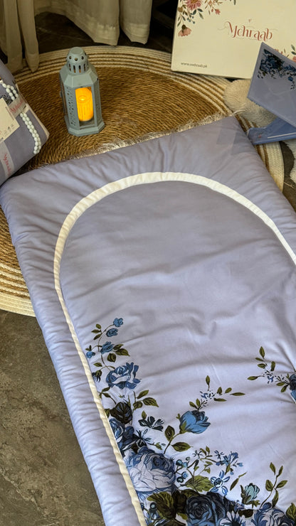 Ad03: Blossom Serenity blessing bundle ( prayer mat, Rehal, tasbeeh & bookmark)