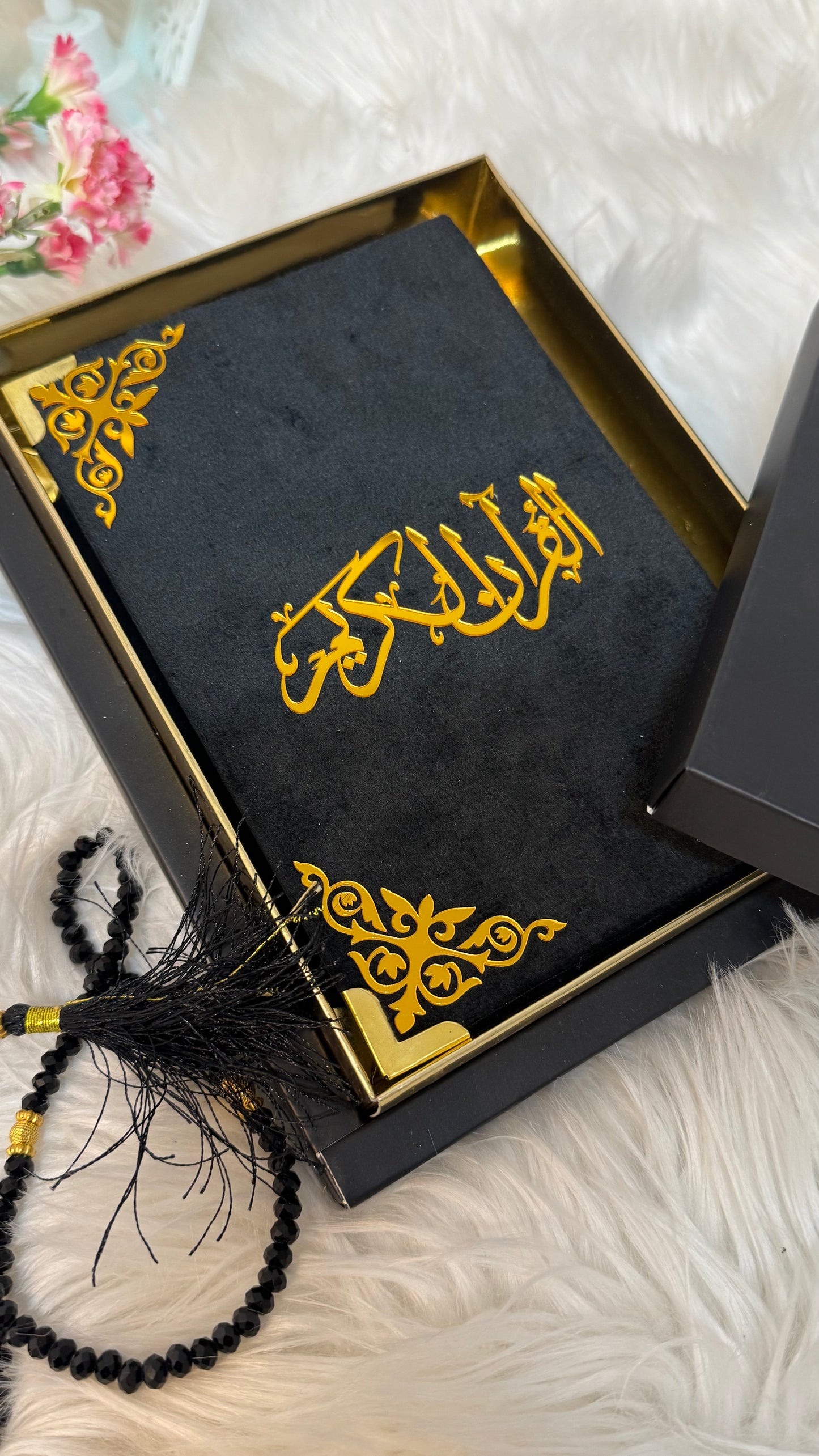 Black velvet Quran pak