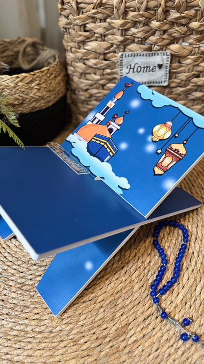 Rk01:heavenly blue mosque kids (Rehal & bookmark)