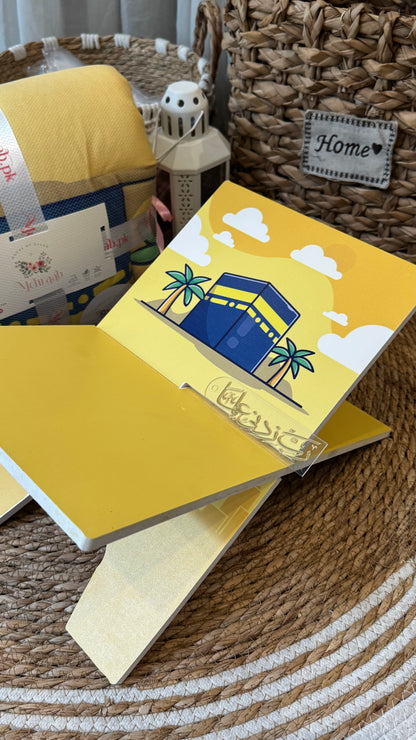 Rk12: Yellow Rehal with Kaaba illustration.