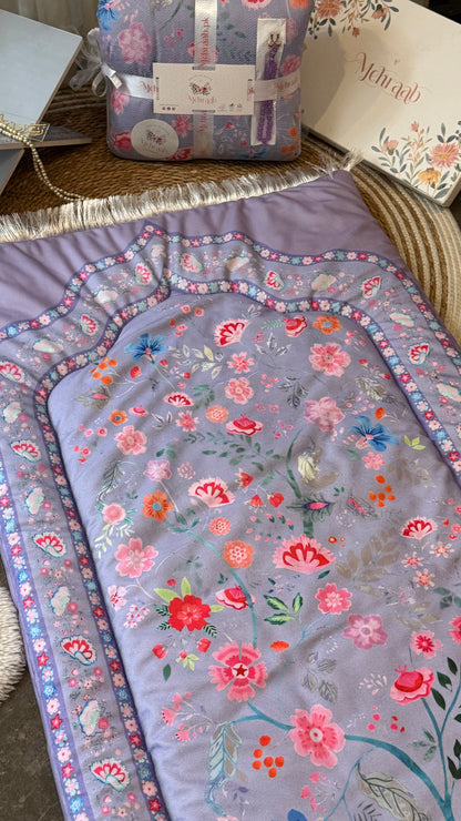 Noor-e-Gul – Lilac Mist Velvet Adult Prayer Mat