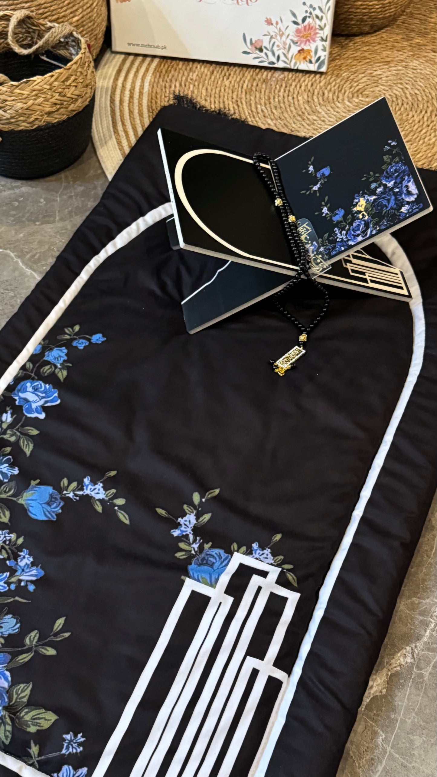 Noir Blue Elegance Adult Prayer Mat