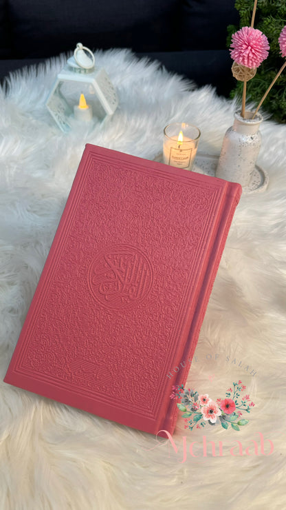 Pink leather rainbow Quran