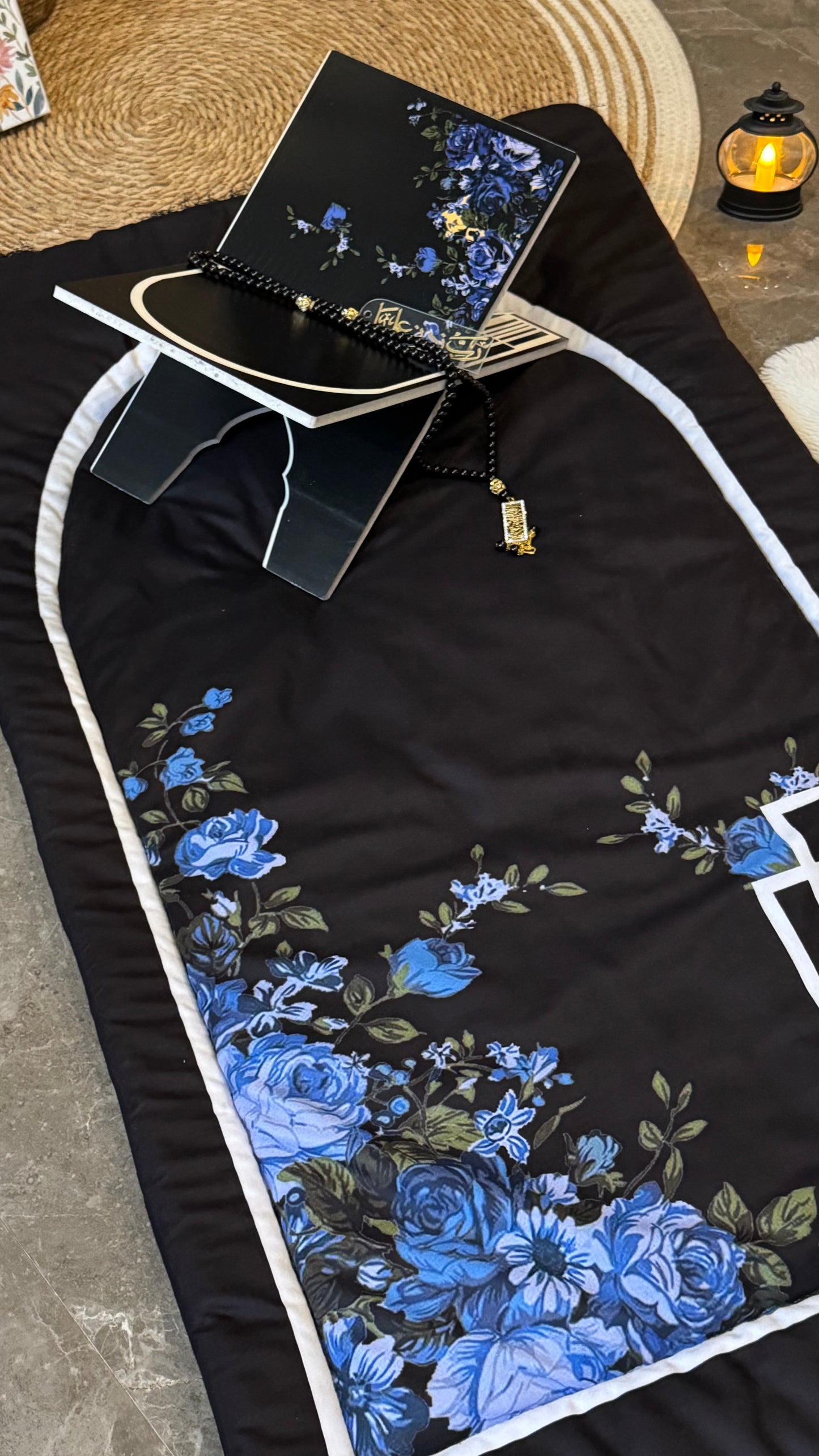 Noir Blue Elegance Adult Prayer Mat