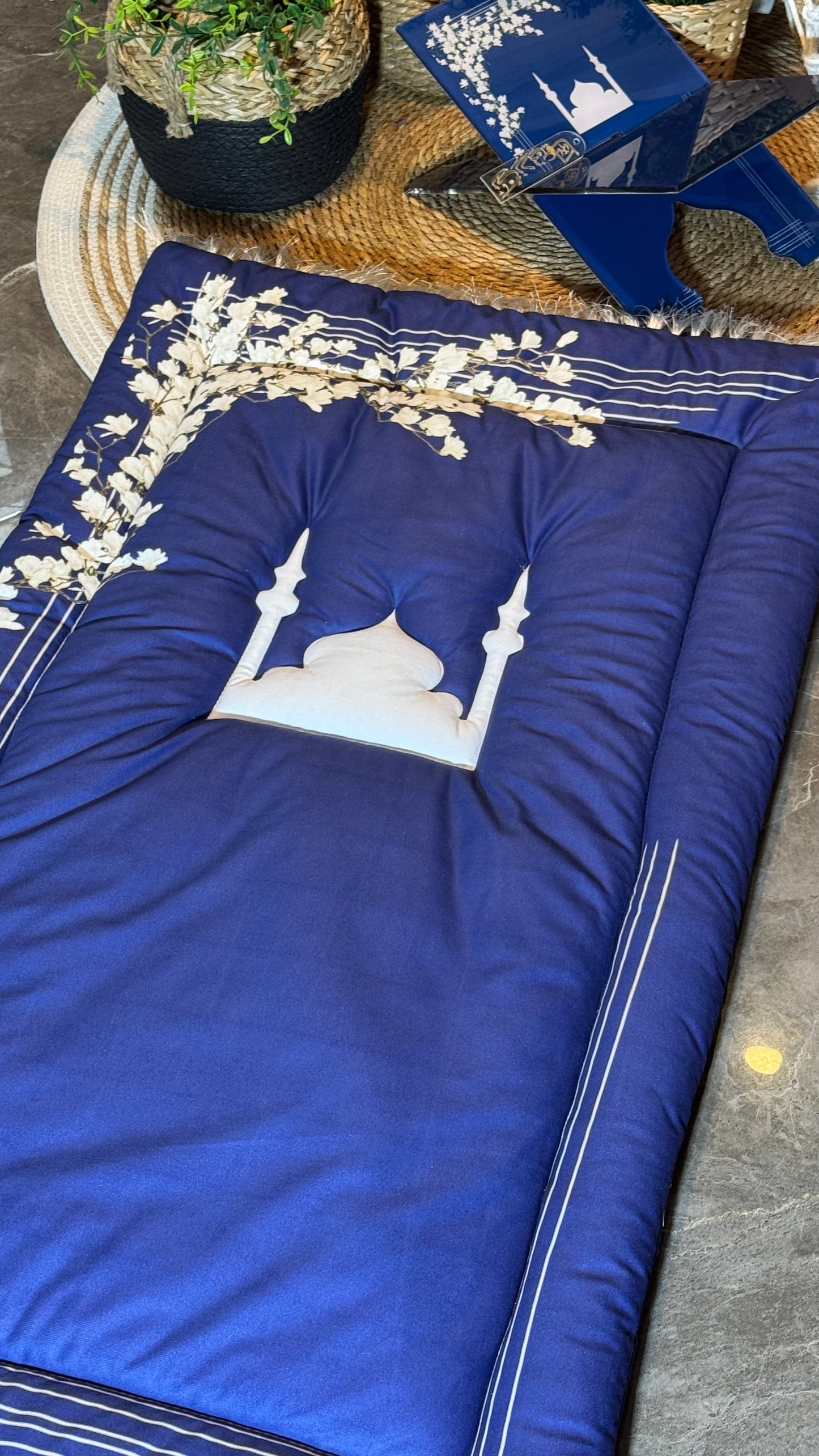 Sapphire Serenity Prayer Mat and tasbeeh