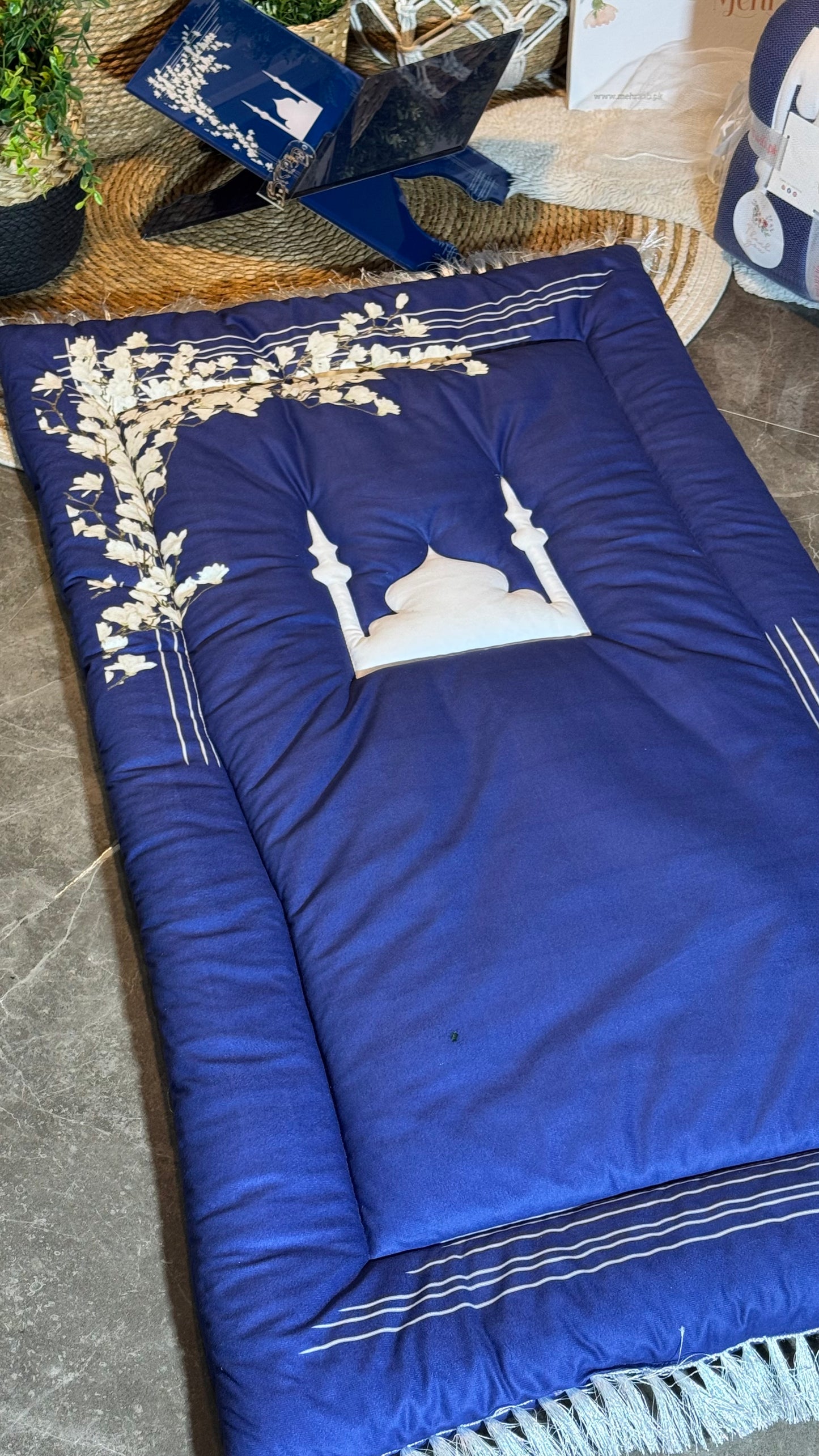 Sapphire Serenity Prayer Mat and tasbeeh