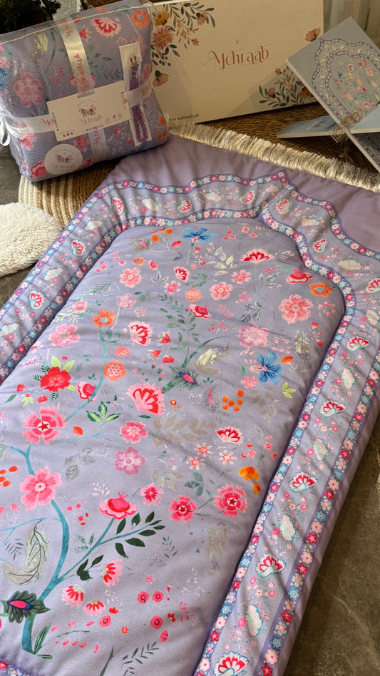 Noor-e-Gul – Lilac Mist Velvet Adult Prayer Mat