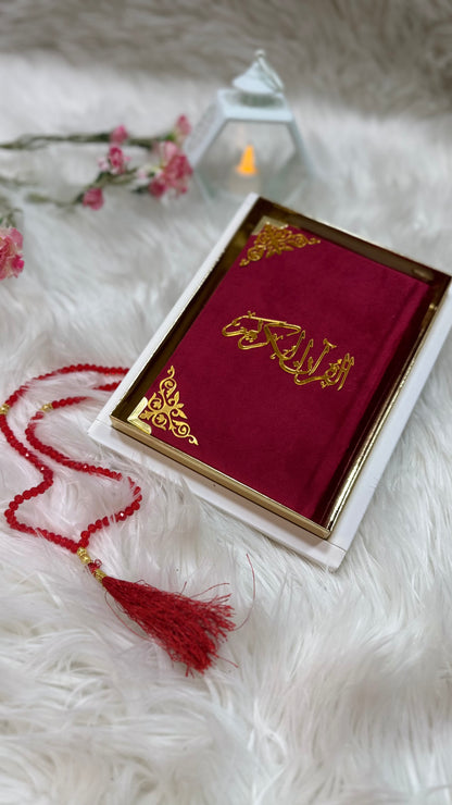 Red velvet Quran pak