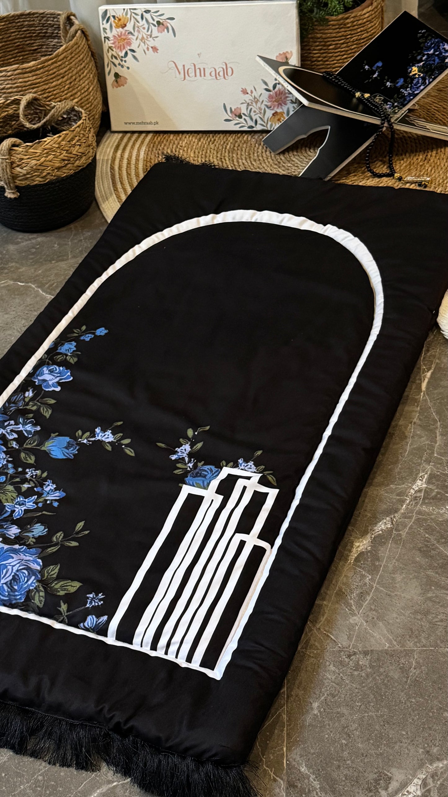 Noir Blue Elegance Adult Prayer Mat