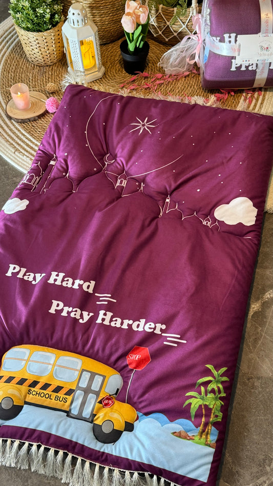 K18:Purple prayer mat/janamaz