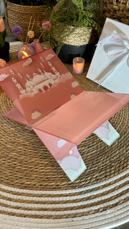 Rk06:Soft pink color Rehal /Quran holder