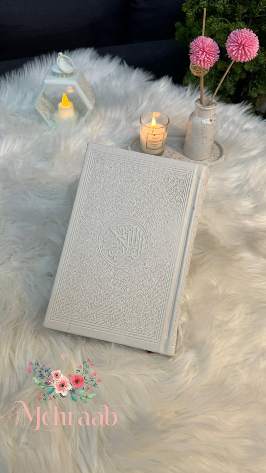 White leather rainbow Quran