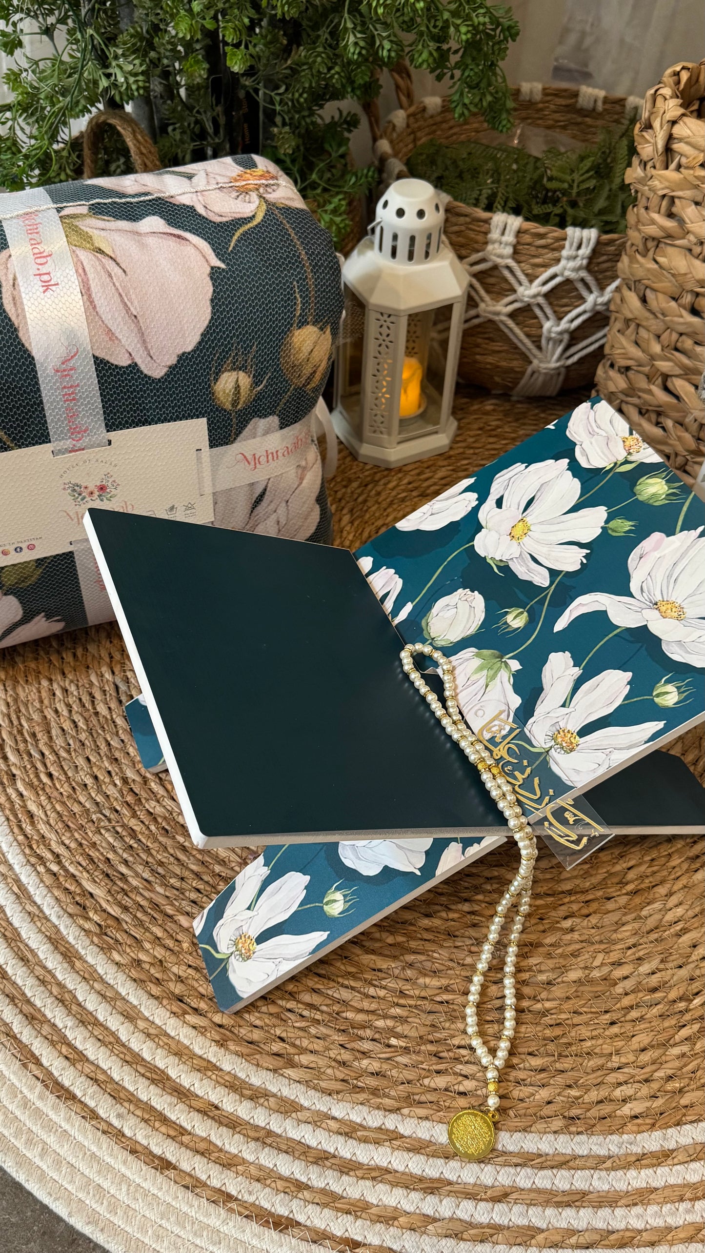 Teal green floral Rehal