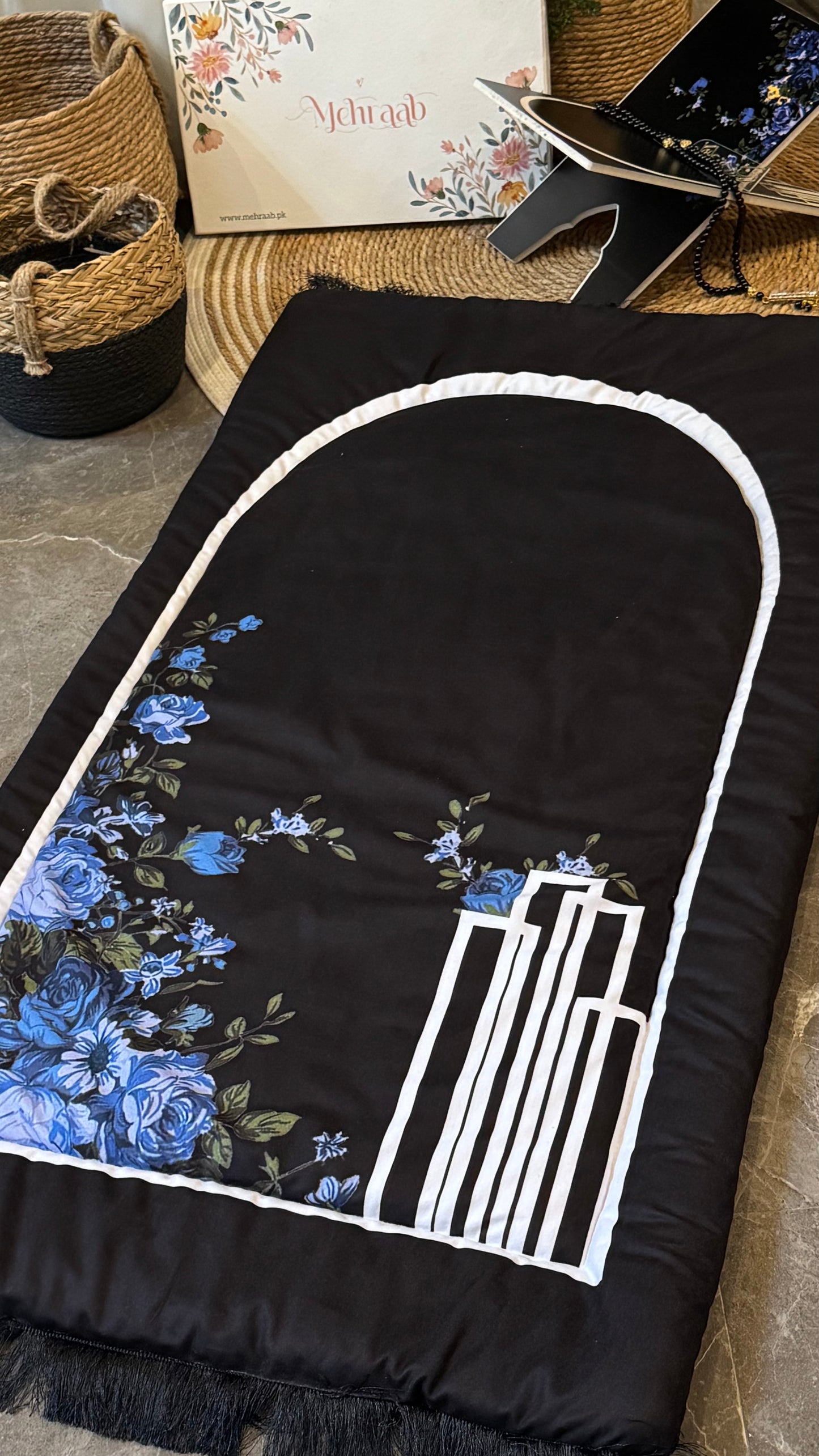 Noir Blue Elegance Adult Prayer Mat