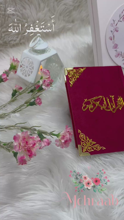 Red velvet Quran pak