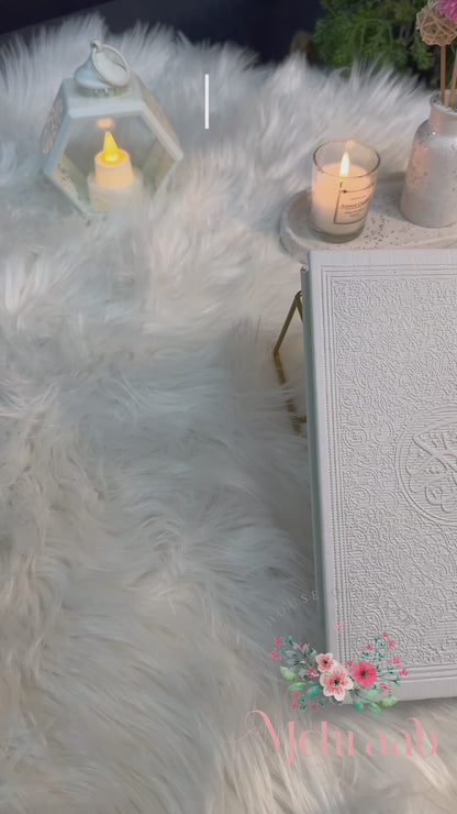 White leather rainbow Quran